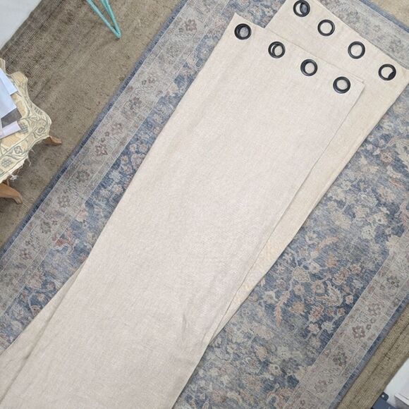 Linen Upholstery Weight Curtains - Picture 4 of 7